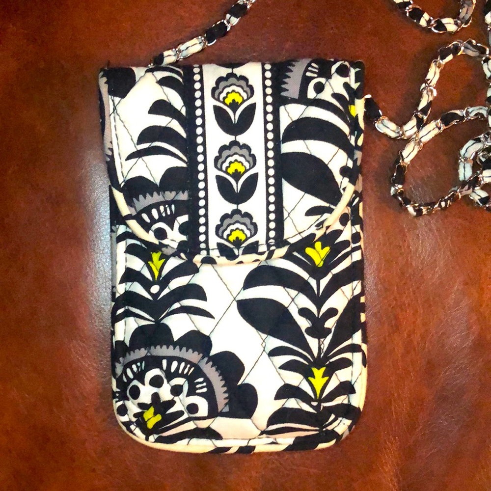 Vera Bradley cell phone crossbody. Fanfare pattern